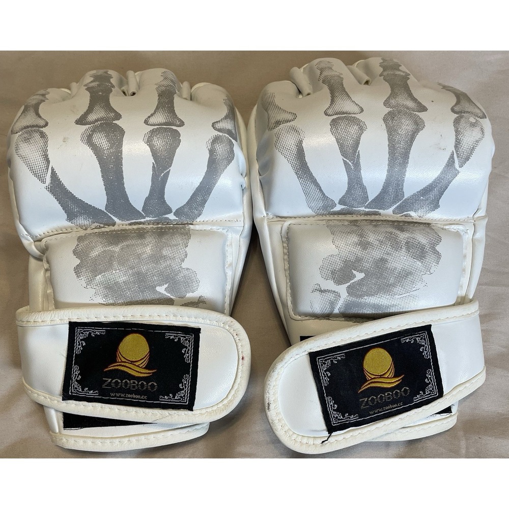 White Skeleton MMA Gloves - Men Accessories Gloves